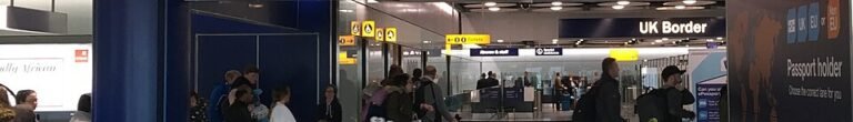 Passport control at a UK border