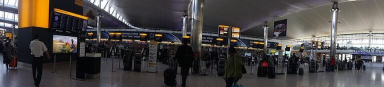 Departures at London Heathrow Airport