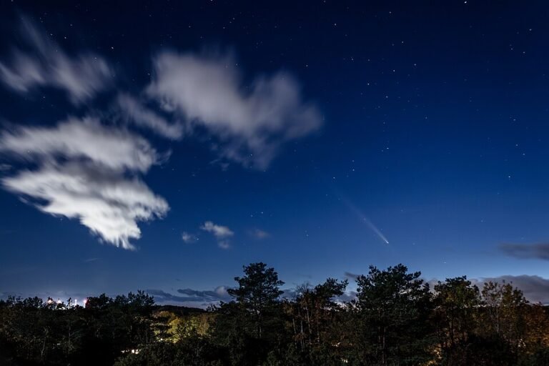 A crescent moon in the night sky marking the start of a Hijri month