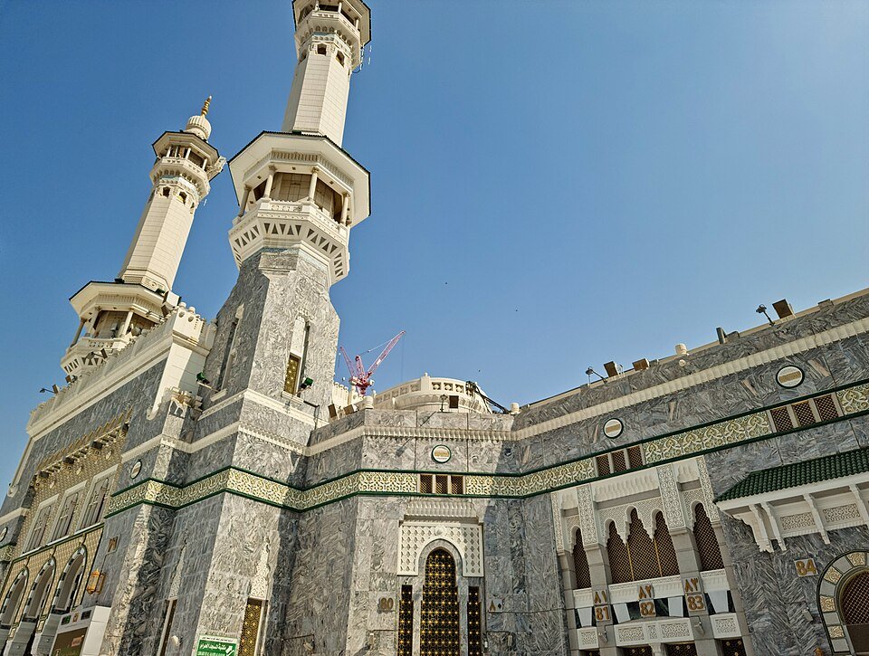 The exterior of the Grand Mosque in Makkah, a destination pilgrims travel to alone or in groups