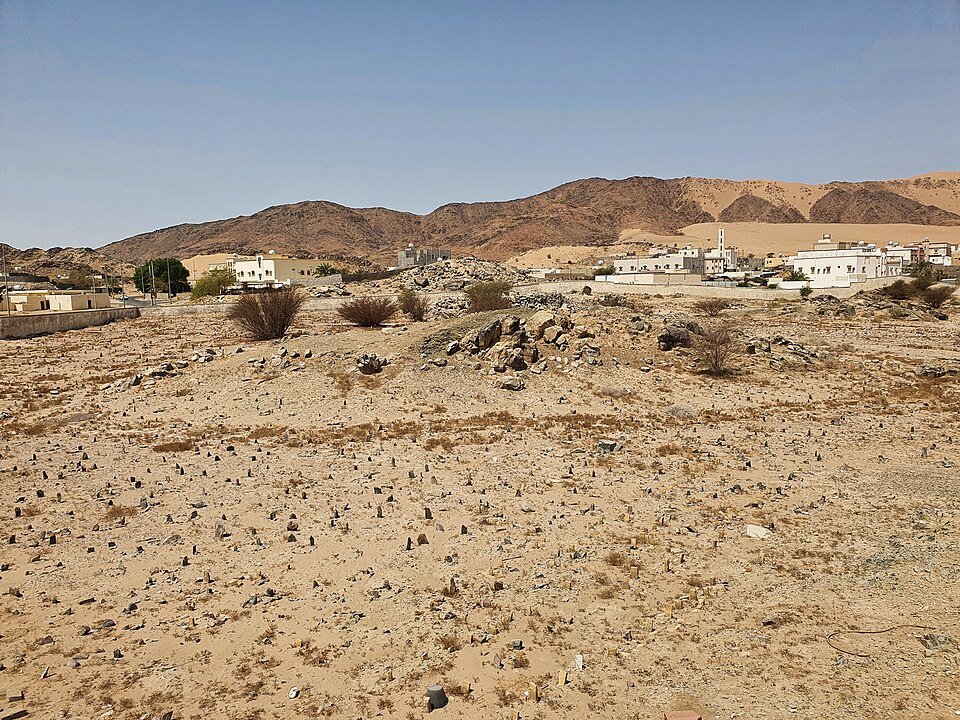 View of the battlefield and burial ground of Badr, Saudi Arabia