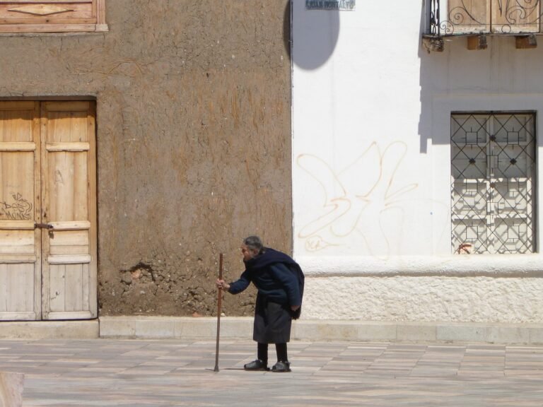 An elderly traveller, representing the care needed on a long intercity journey