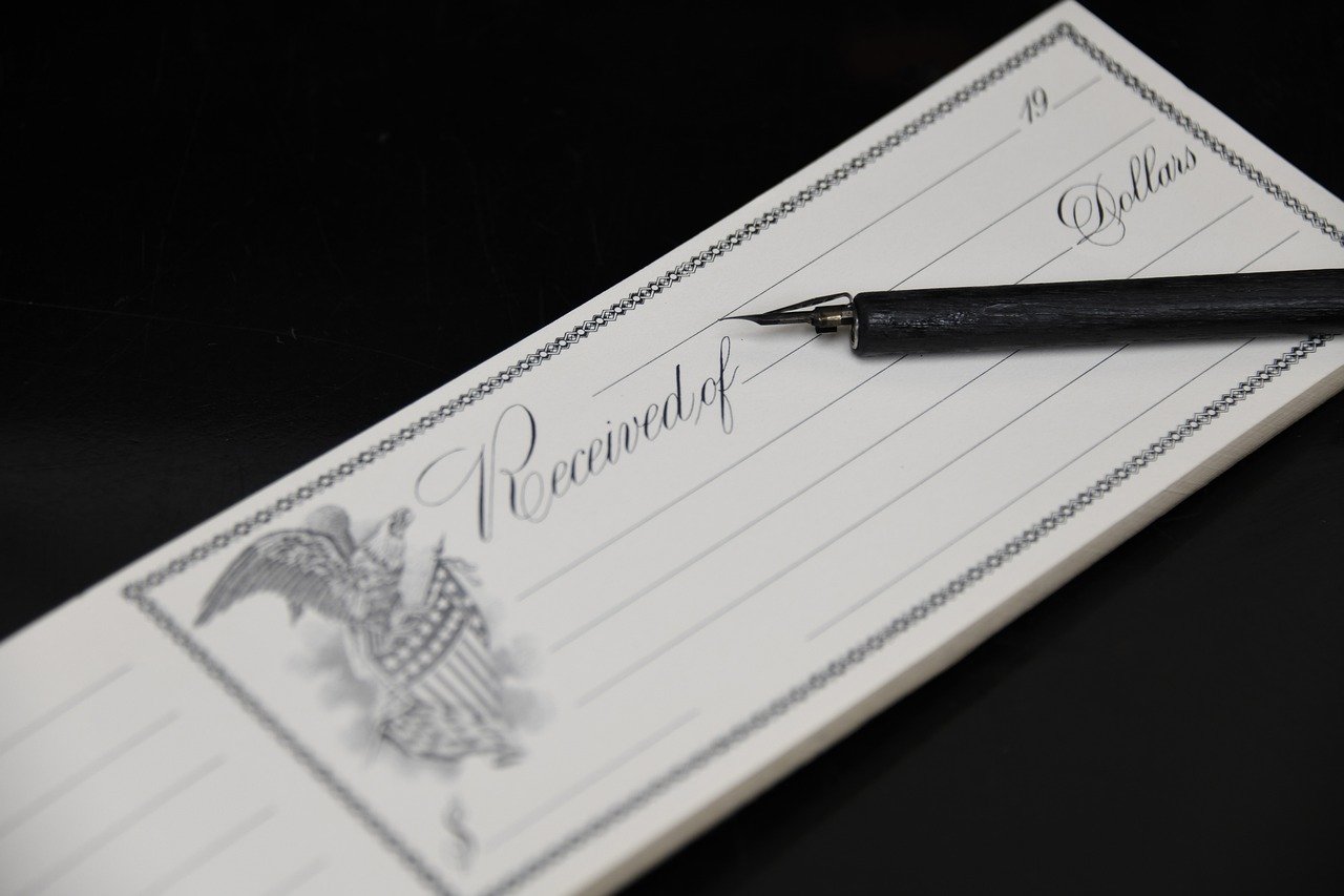 Payment receipt representing evidence useful for a formal complaint