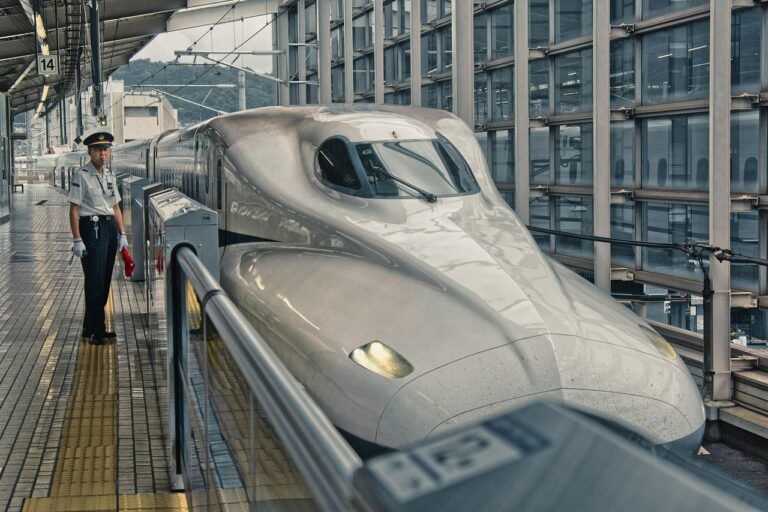 A high speed rail platform, one option for travelling between the holy cities