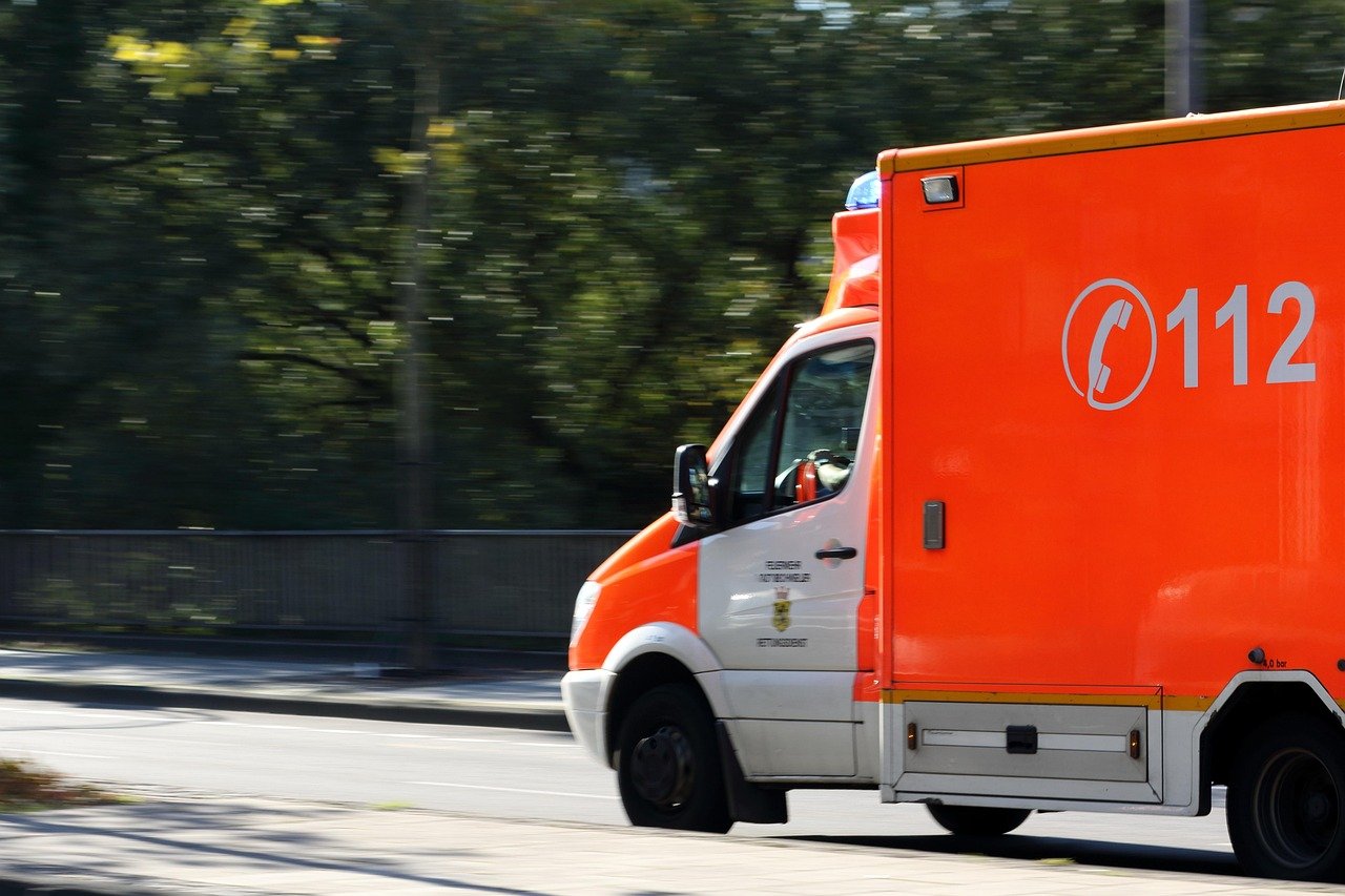 Ambulance representing Saudi emergency medical response for pilgrims
