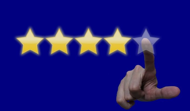 Star rating symbols representing how to critically read online reviews for transport providers